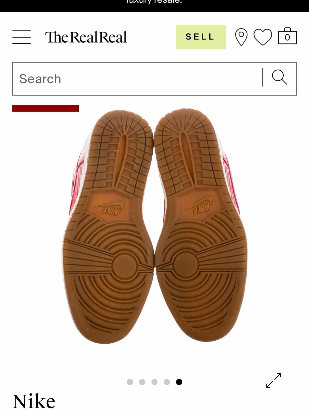 Nike Women’s Red High-Top Wedge Sneakers - Picture 5 of 5